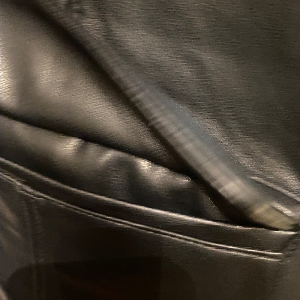 Rebecca Minkoff Black Vegan Leather Trench - L - Picture 10 of 12